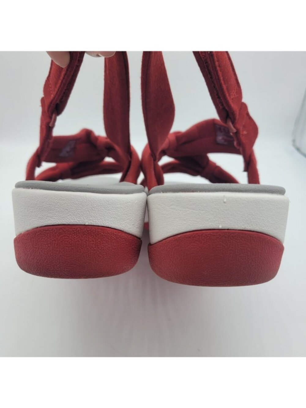 Clarks Cloud steppers Arla Primrose Slingback Comfort Sandals Red 9.5W Casual - Picture 6 of 8